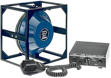 Lubell System 3300: coluna LL916C com gaiola, amplificador de sirene e microfone de mão